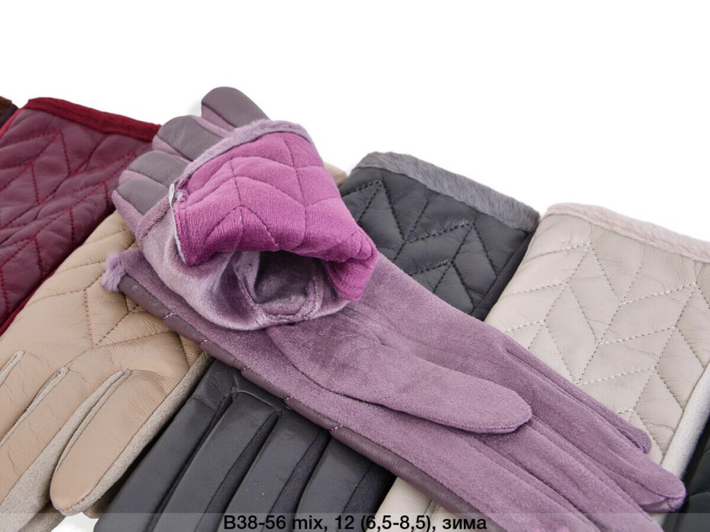 Рукавиці Жіночі Замш+кожа B38-56