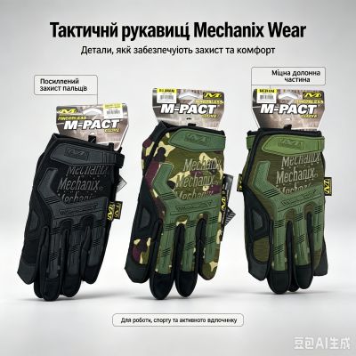 Тактичні рукавиці Mechanix Wear. Упаковка 12пар. Розмір L, XL, X